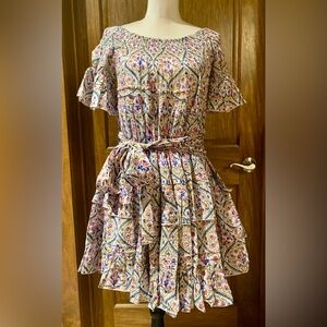 Ibiza Floral Ruffle Dress